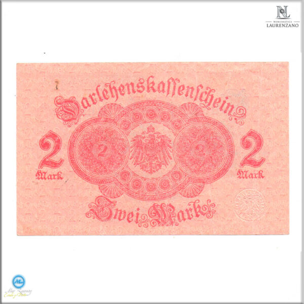 Billete Alemania 2 Mark 1914 #54 Sello Rojo