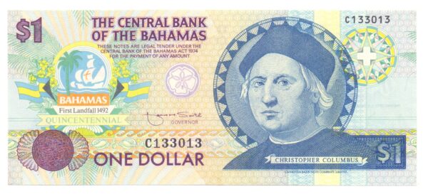 BAHAMAS 1 DOLAR 1992 (ND) SIN CIRCULAR (2024070355) - Imagen 2