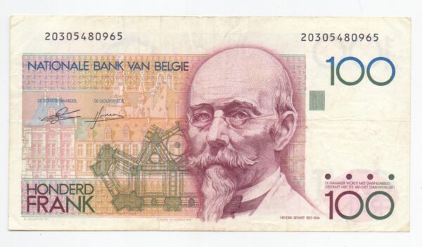 BELGICA 100 FRANCOS #140 HENDRIK BEYAERT (2024070370) - Imagen 2