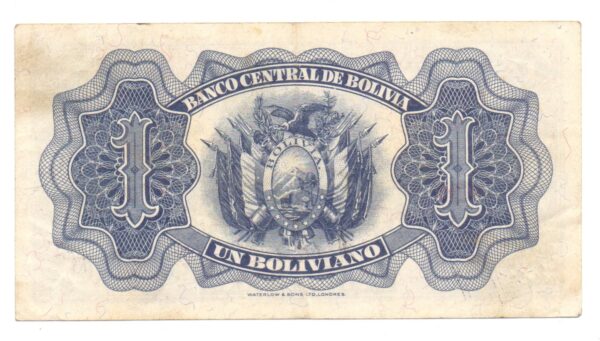 BOLIVIA 1 BOLIVIANO LEY 20/7/1928 #128 (2024070373) - Imagen 3