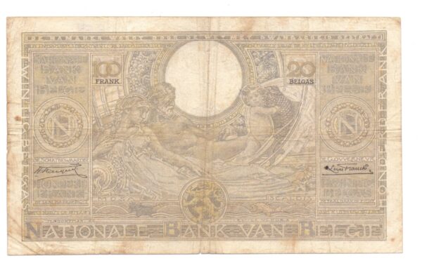 BELGICA 100 FRANCOS 20 BELGAS 1935 #107 (2024070383) - Imagen 3